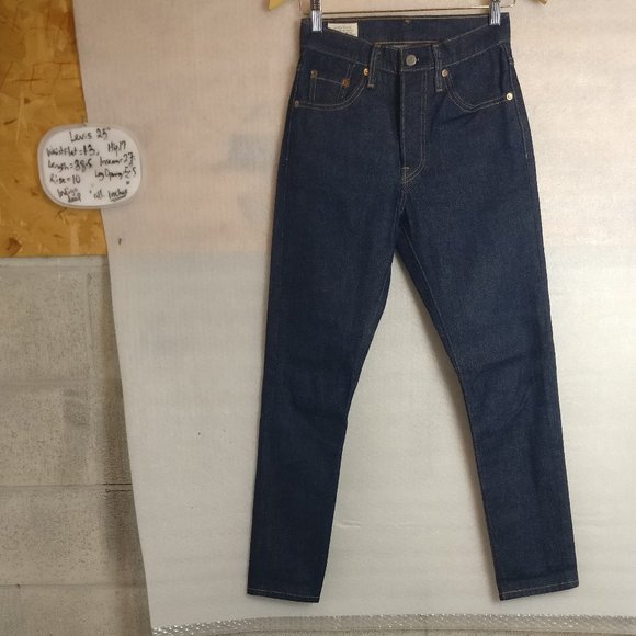 Levi's 501S Premium Button Fly Skinny Jean in DARK HORIZONS 25w/Measurements - Picture 6 of 14